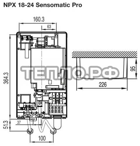 Эл.водонагреватель проточный  24 кВт Electrolux NPX 18-24 Sensomatic Pro фото 6